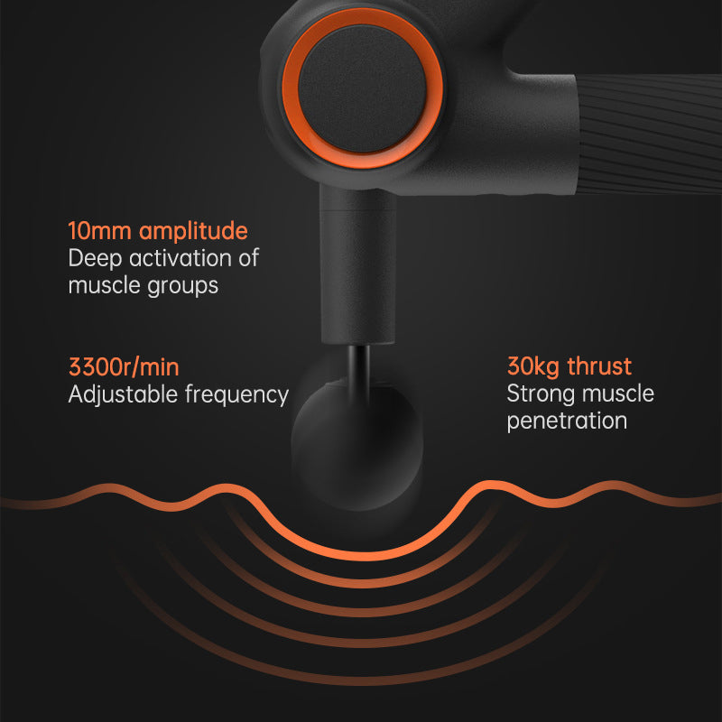 900-turn fascial gun USB charging massage angle rotatable full body muscle massage machine gun - V.I.P Digital Presence