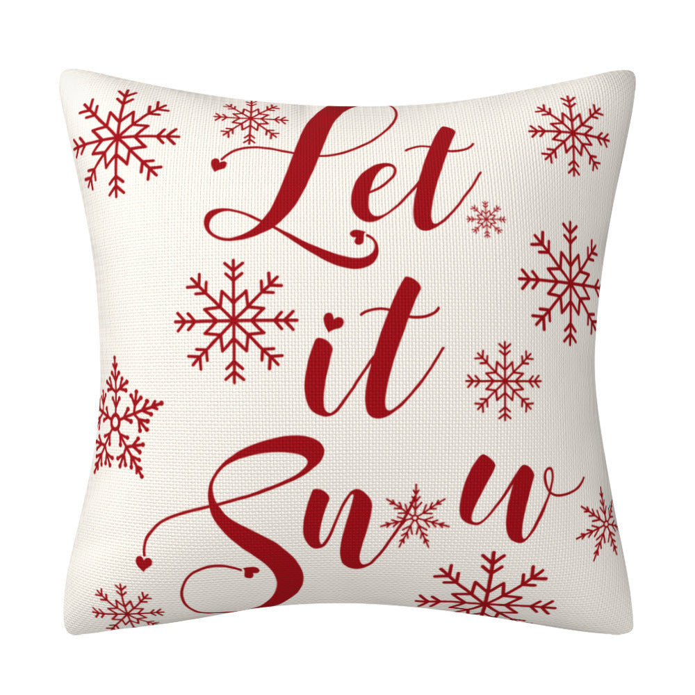 Red Christmas Snowflake Pillow Cover Amazon Home Sofa Cushion Cover Holiday Decoration Pillow - V.I.P Digital Presence