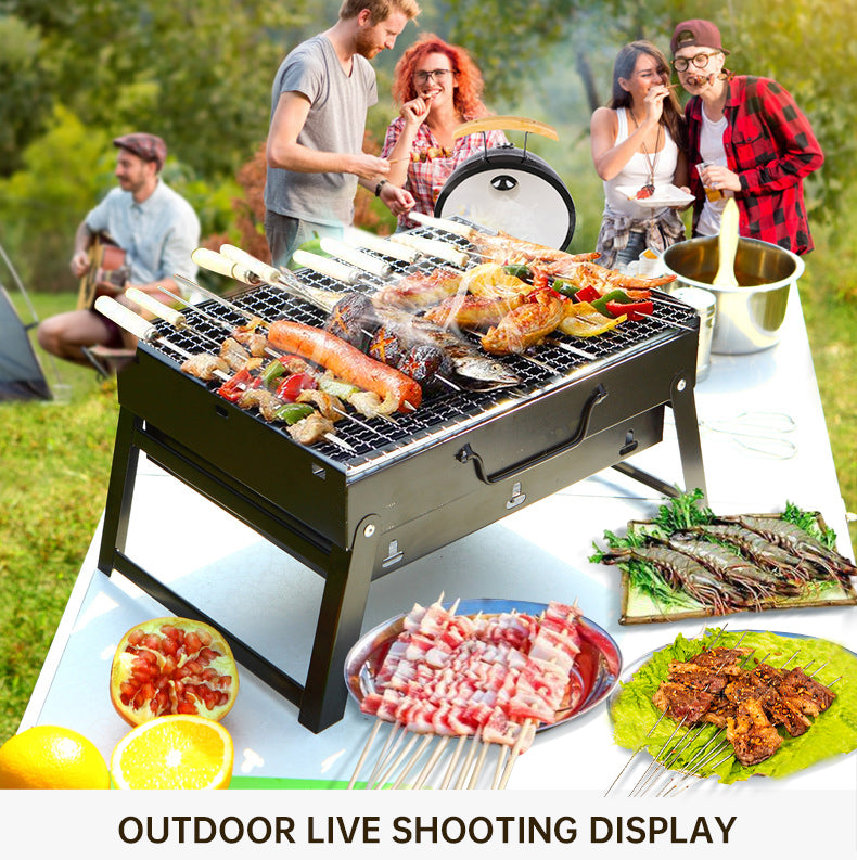 Barbecue Large Outdoor Barbecue Portable Charcoal Grill BBQ Barbecue Folding Barbecue Grill - V.I.P Digital Presence