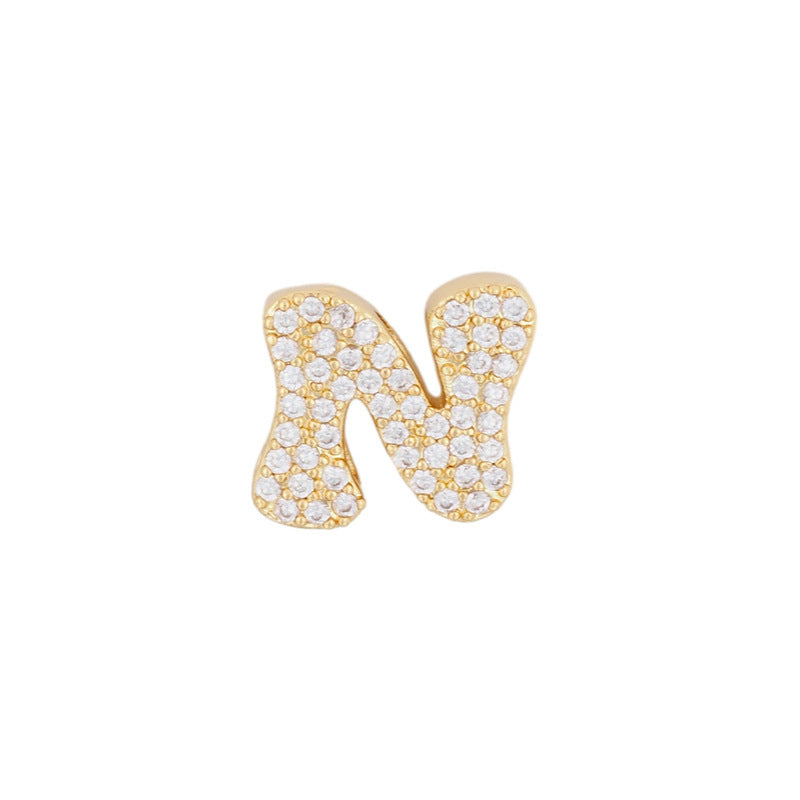 Fashion English 26 letter single pendant gold DIY bracelet necklace accessories - V.I.P Digital Presence