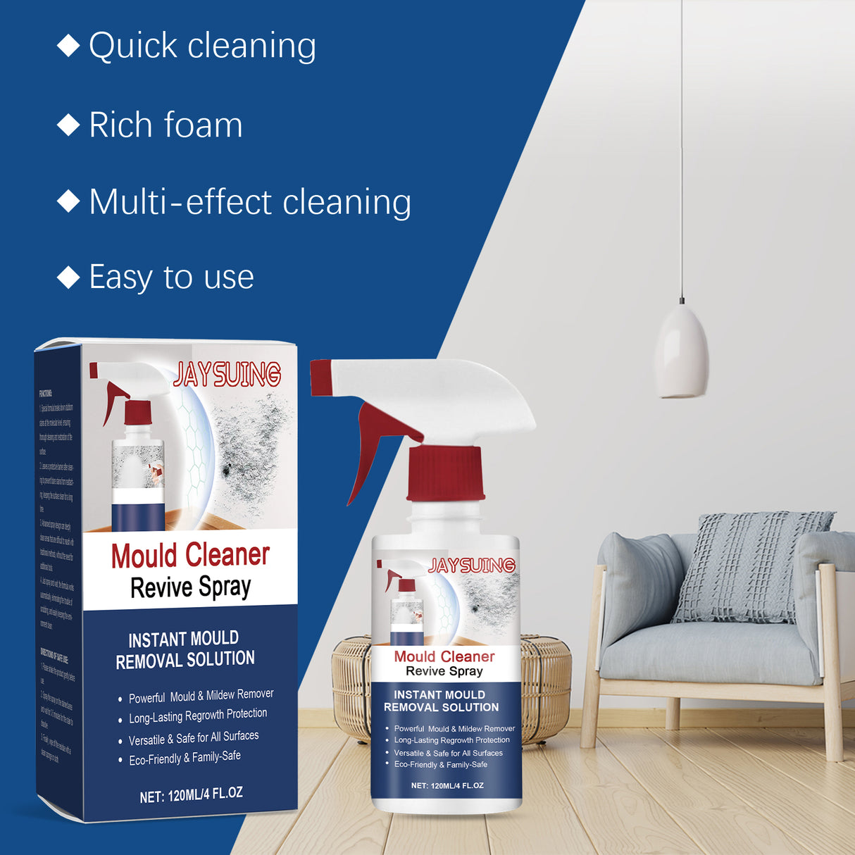 Anti-Mildew Foam Cleaning Spray Room Wall Odor Moisture Mildew Multi-Effect Anti-Mildew Cleaner - V.I.P Digital Presence