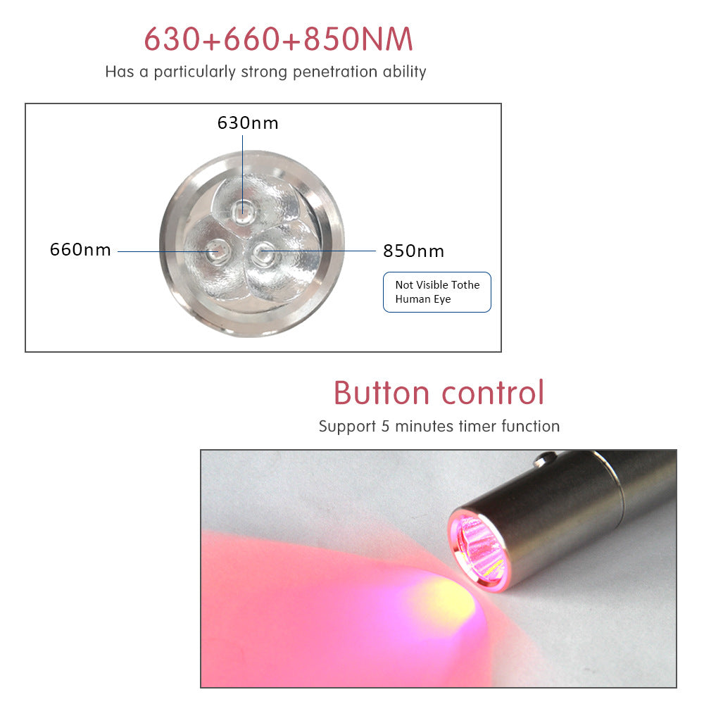Led Therapy Flashlight Portable Beauty Lamp RL09A-Lite 630nm 660Nm 850Nm Skin Care Led Therapy Lamp Red Light Therapy Flashlight - V.I.P Digital Presence
