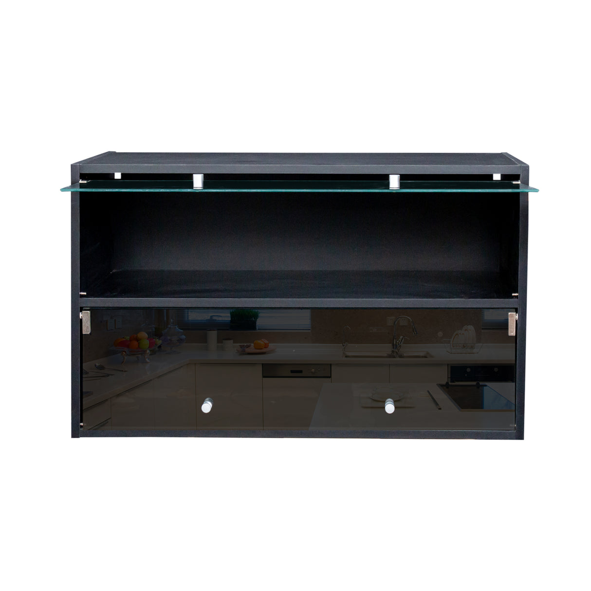 Black Glass Door Shoe Box Shoe Storage Cabinet With RGB Led Light - V.I.P Digital Presence