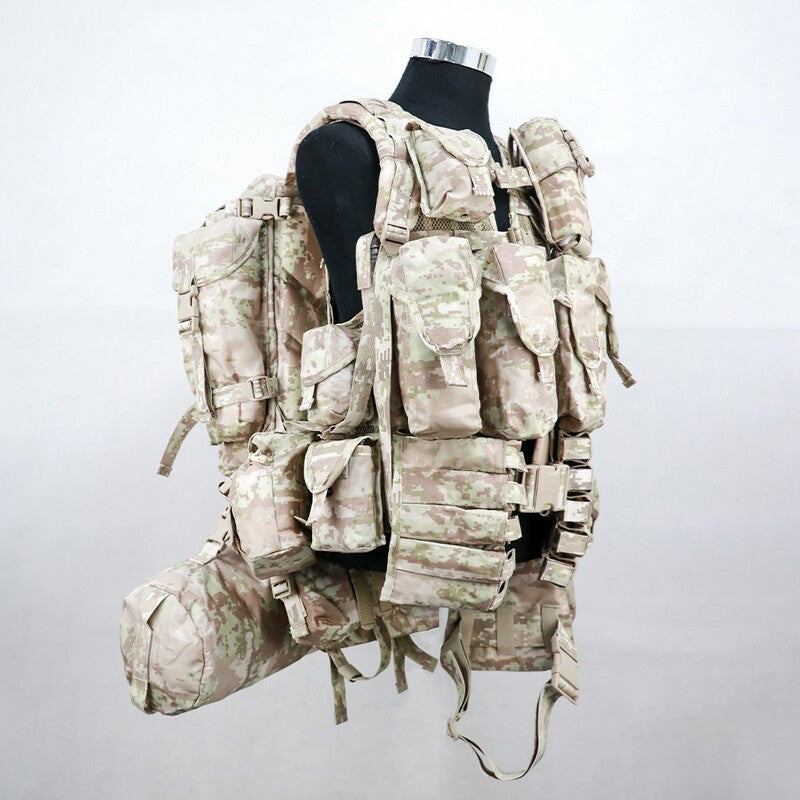 Cold War direct-purchased Russian military-issued 3rd-gen 6sh117 desert KSOR digital camo tactical vest - V.I.P Digital Presence