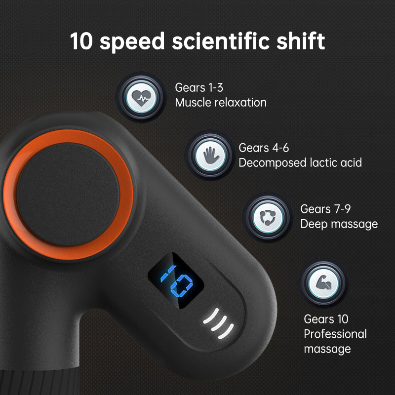 900-turn fascial gun USB charging massage angle rotatable full body muscle massage machine gun - V.I.P Digital Presence