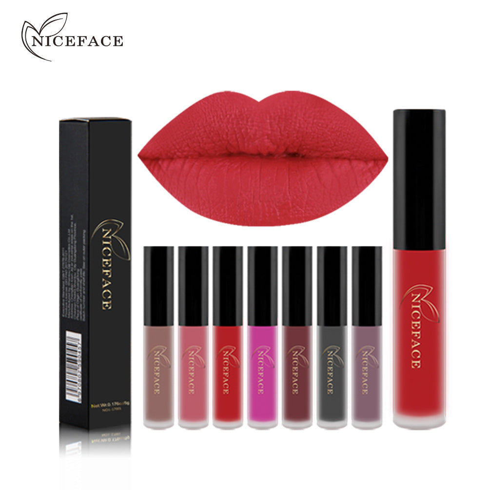 NICEFACE Matte Lip Glaze Does Not Fade And Does Not Stick To Cup Lip Gloss Non-Moisturizing Lipstick Orange - V.I.P Digital Presence