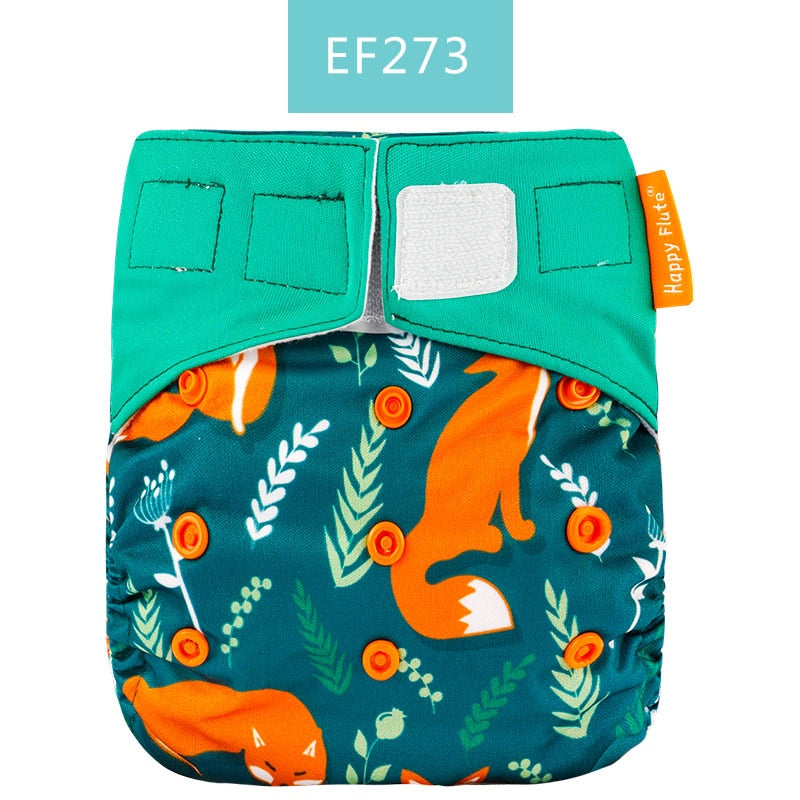 Happy Flute 1 pcs heavy wetter night AIO AI2 baby cloth diaper nappy one size fit all - V.I.P Digital Presence