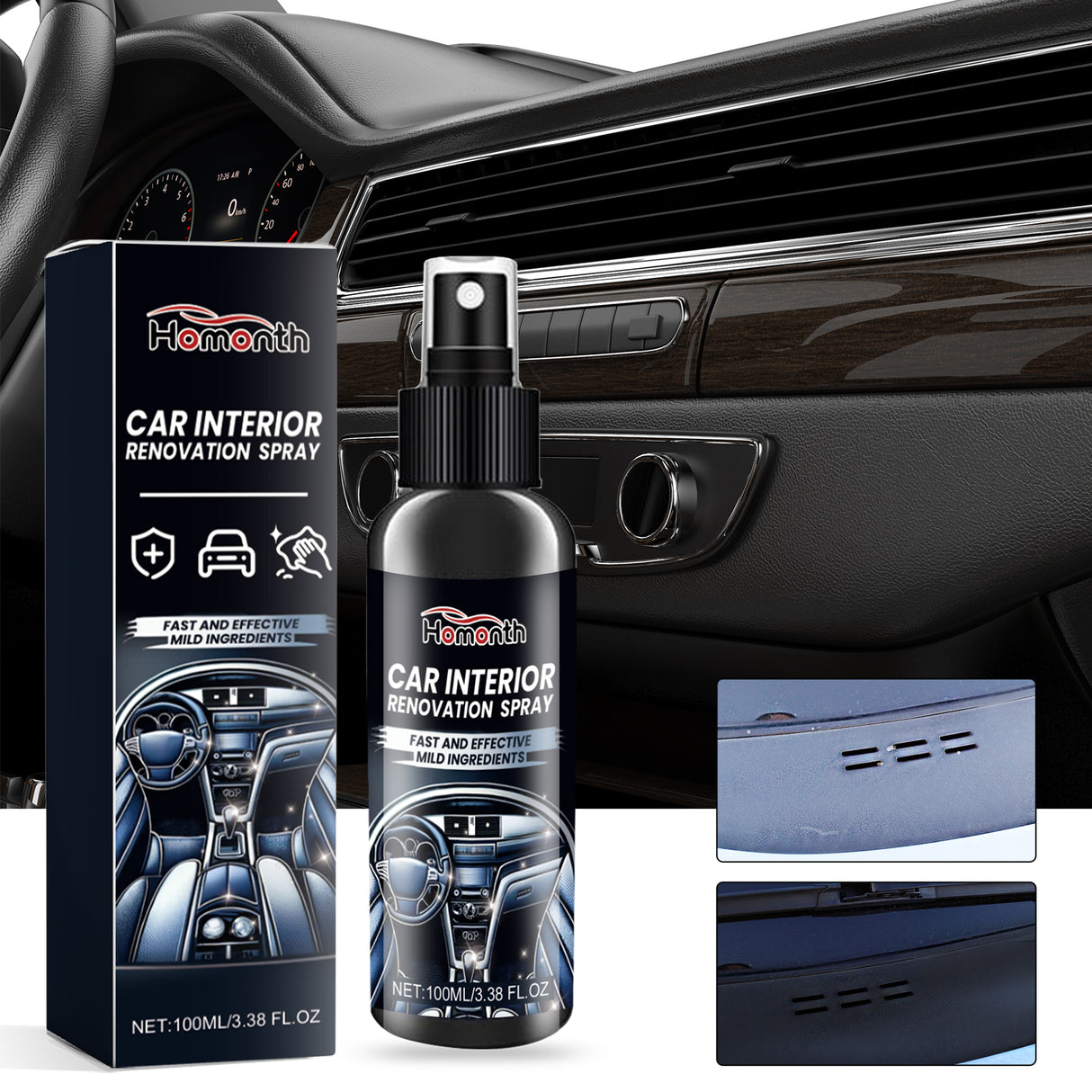 Car Interior Renovation Spray, Seat Interior Instrument Panel Cleaning Decontamination Maintenance Refurbishing Care Agent - V.I.P Digital Presence