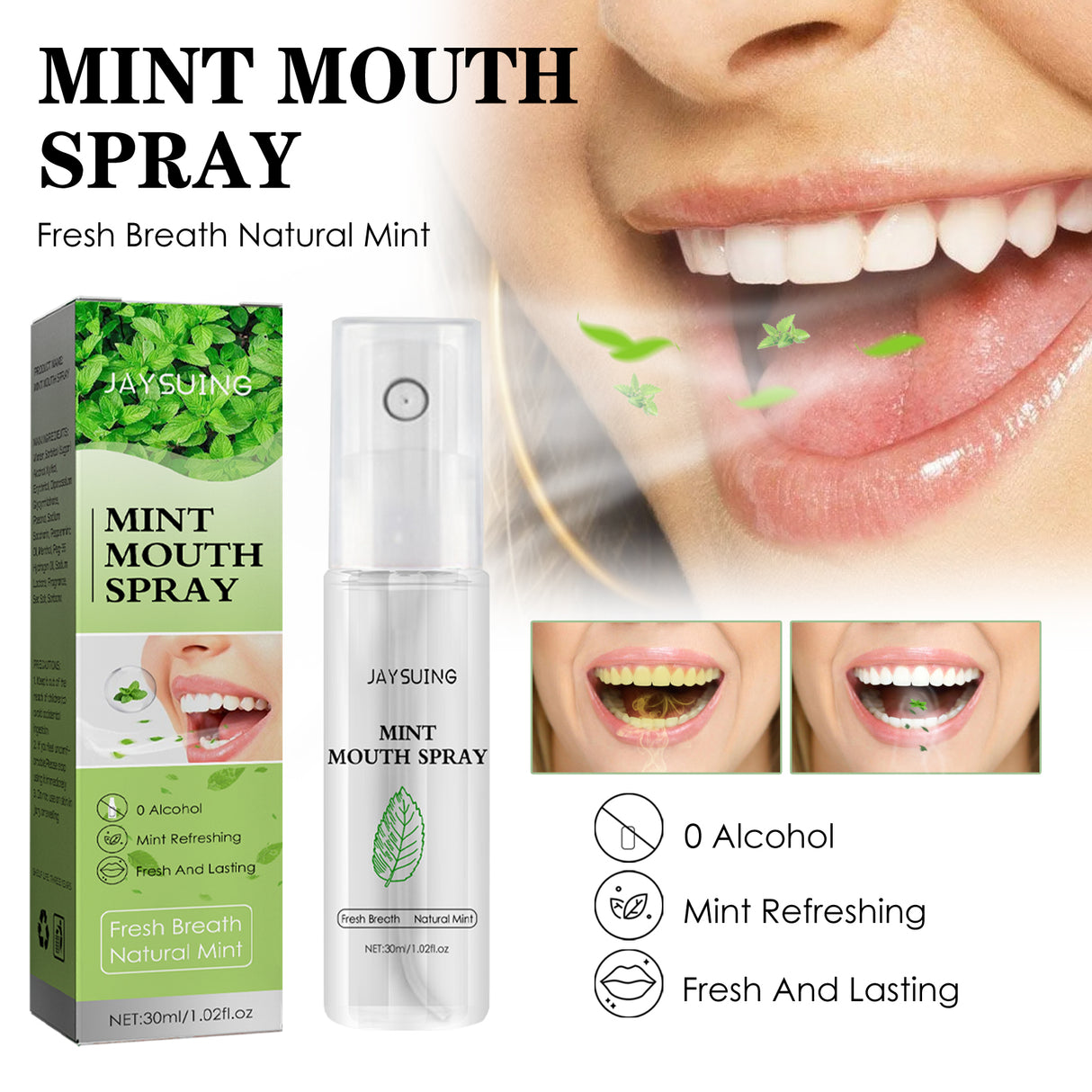 Breath Fresher, Retain Fragrance Remove Odor Portable Minty Breath Freshening Spray - V.I.P Digital Presence