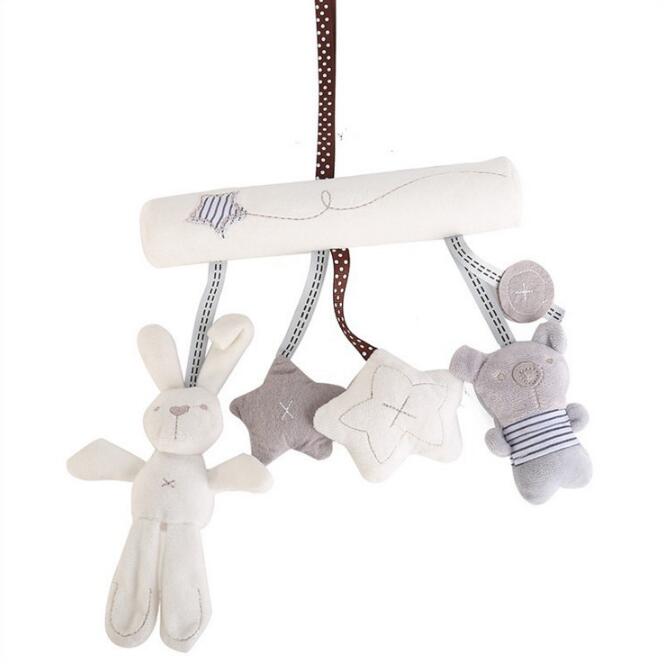 Baby Rabbit Toys Stroller Accessories Hanging Plush Educational Toy Doll Trolley Bells Rattles Carriage Multifunctional - V.I.P Digital Presence