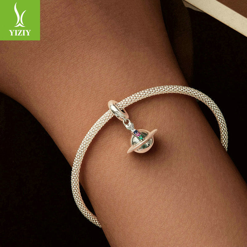 Silver Charm Original Romantic Planet DIY Pendant Accessories Personalized Niche Universe s925 Pure Silver Bracelet Beads - V.I.P Digital Presence