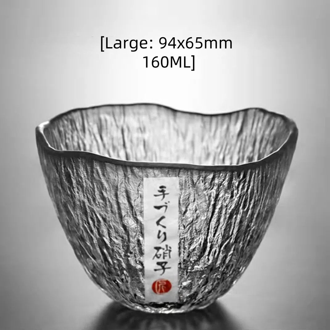 Small personal cup tea tasting cup hammer patterned kung fu heat-resistant glass single cup small cup tea cup - V.I.P Digital Presence