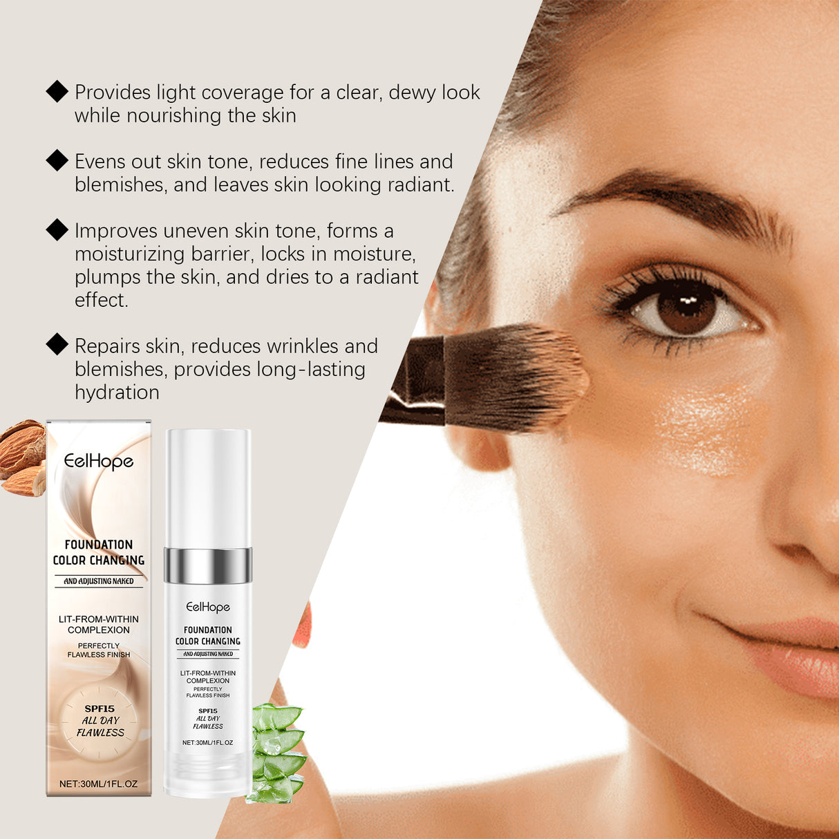 Warm Change Concealer Foundation Naturally Moisturizes Face With A Light And Long-Lasting Moisturizing Foundation - V.I.P Digital Presence