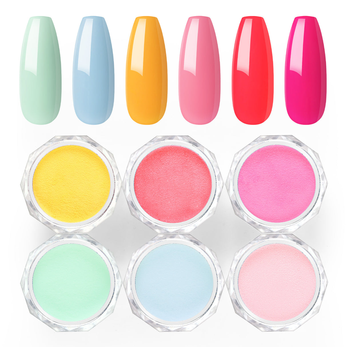 Crystal Carved Powder Extension Armor Crystal Powder Color 6pc Crystal Powder Coscelia - V.I.P Digital Presence