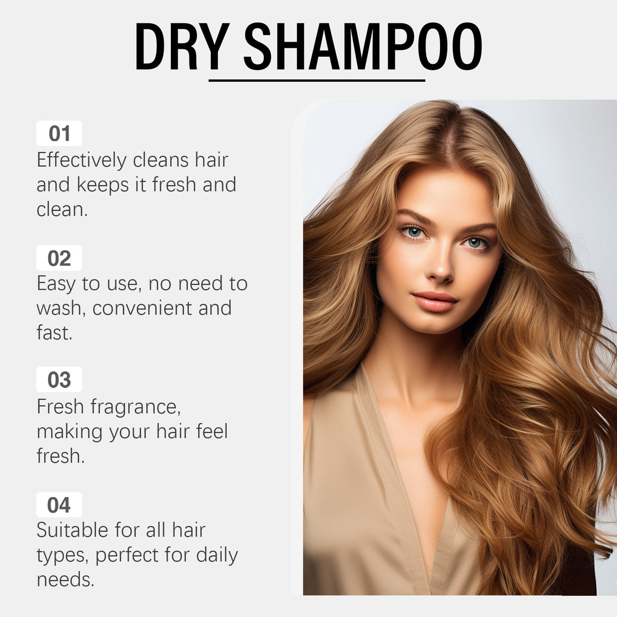 Vanilla Dry Hair Spray Gently Repair Frizzy, Fluffy And Easy To Manage Hair Dry Cleaning Spray - V.I.P Digital Presence