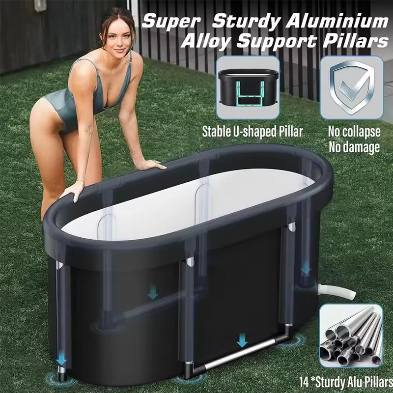Portable multi-layer outdoor cold immersion bathtub for athletes' recovery, foldable for family use. - V.I.P Digital Presence