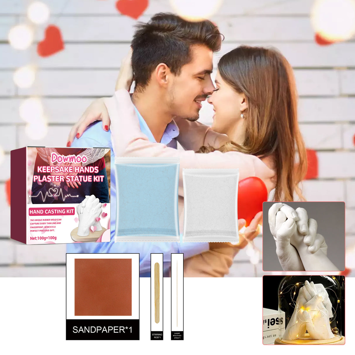 Hand Casting Kit, Three-Dimensional Hand Model Plaster Clone Model Homemade Commemorative Gift Crafts - V.I.P Digital Presence