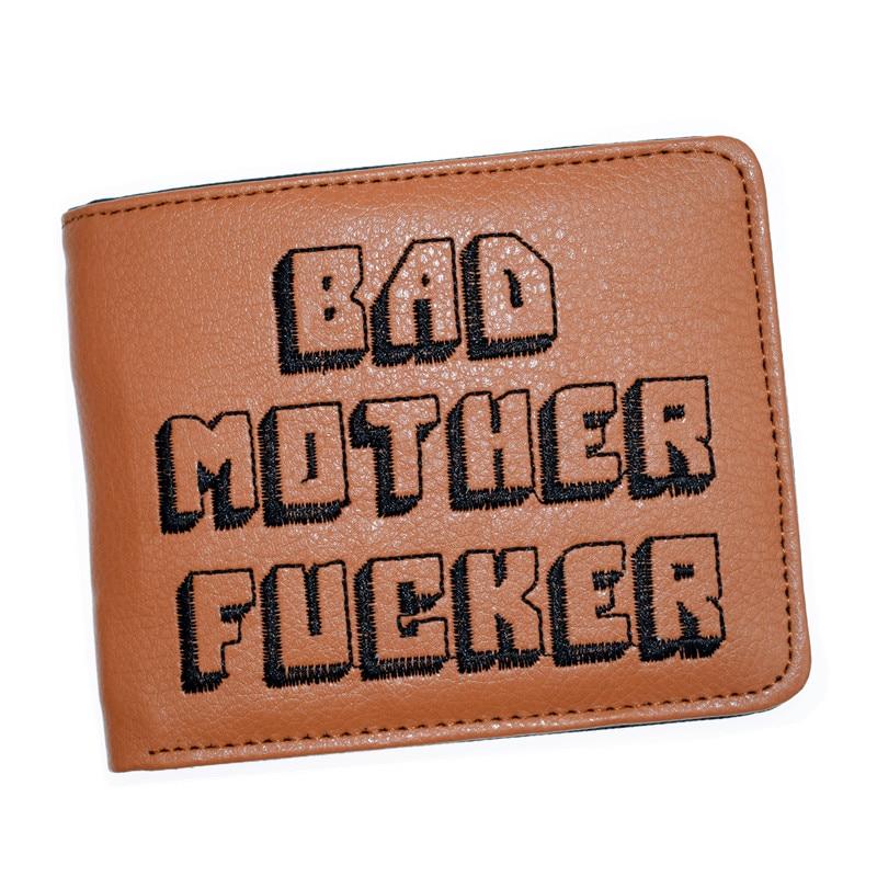 Pulp Fiction Jules Wallet with zipper Coin Pocket Bad Mother Letters Boys Wallet Card Holder Vintage Gift Purse - V.I.P Digital Presence