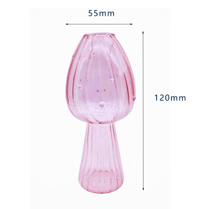 Glass Mushroom Vase Aromatherapy Vase Hydroponic Flower Arrangement Decoration Home Decoration Glass Creative Vase - V.I.P Digital Presence