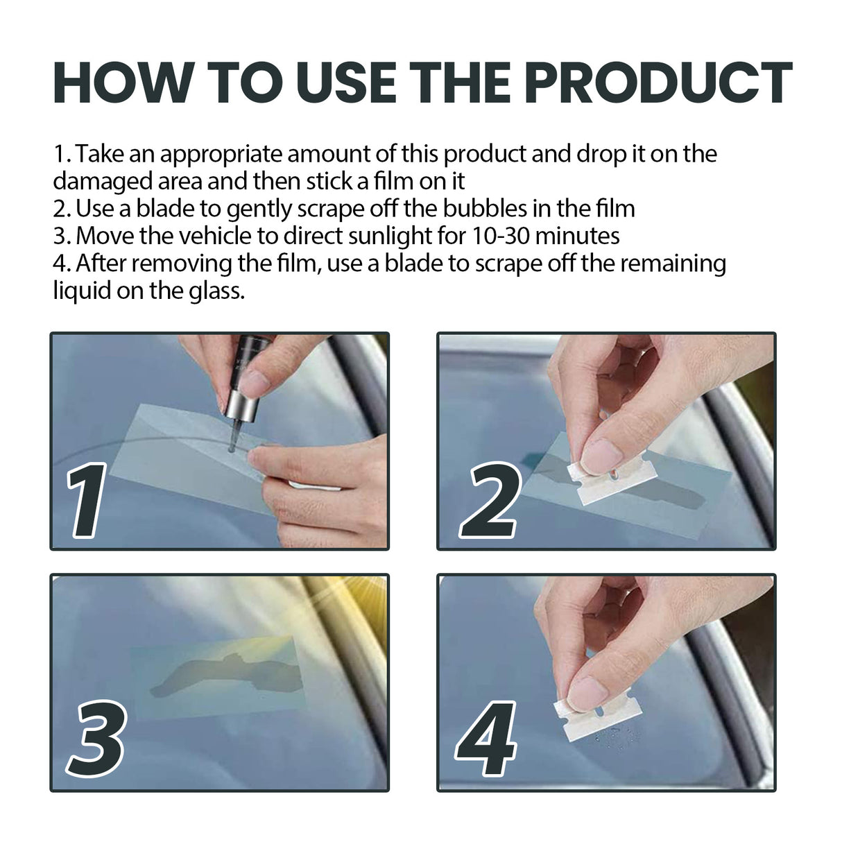 Windshield Repair Kit Automotive Windshield Cracks Broken Repair Special Adhesive Solution - V.I.P Digital Presence