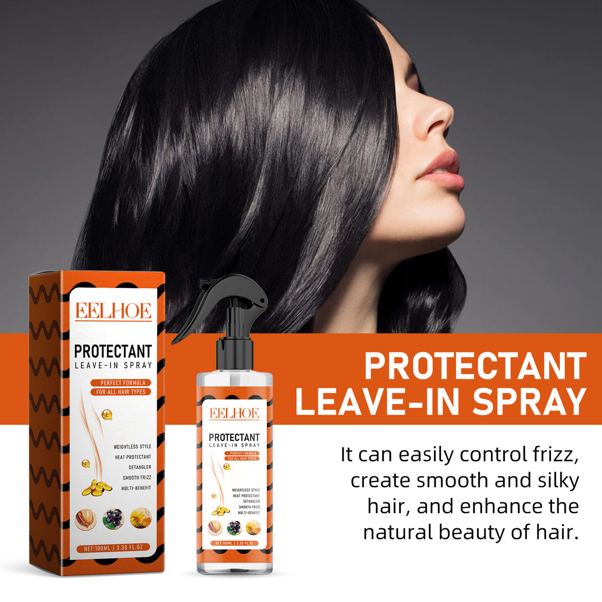 Protectant Leave-In Spray, Repair Bifurcated Dry Hair And Frizzy Hair Damaged Moisturize Hair And Smooth Hair - V.I.P Digital Presence