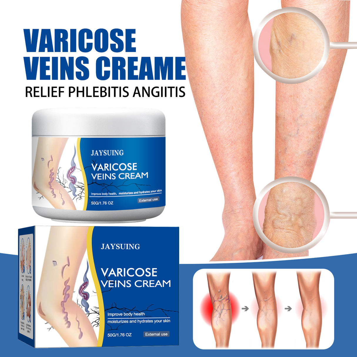Leg Repair Cream Gently Massages Legs Soothing Body Care Leg Relief Topical Lotion - V.I.P Digital Presence