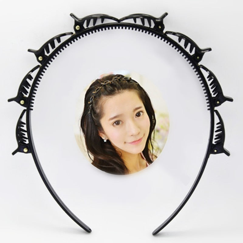 Black Braider Hair Clip Burst Pin Hairdo Bring Hair Hoop Multi-storey Wisp Air Weave Head Hoop Styling Tool - V.I.P Digital Presence