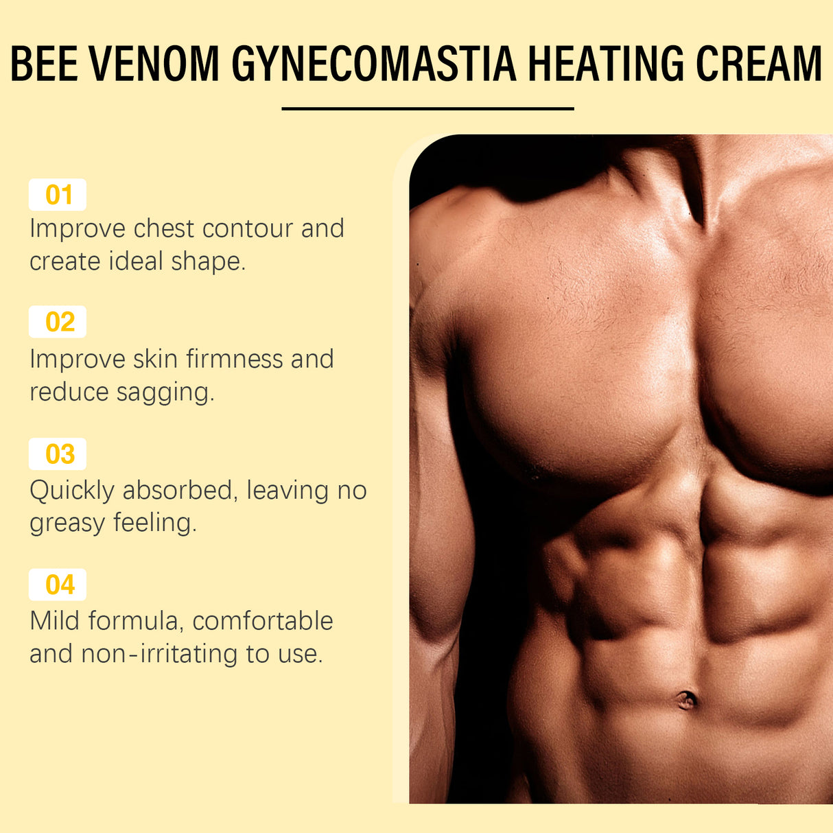 Breast Shaping Care Cream For Men Lifts Chest Contour And Tightens Skin Shaping Care Cream - V.I.P Digital Presence