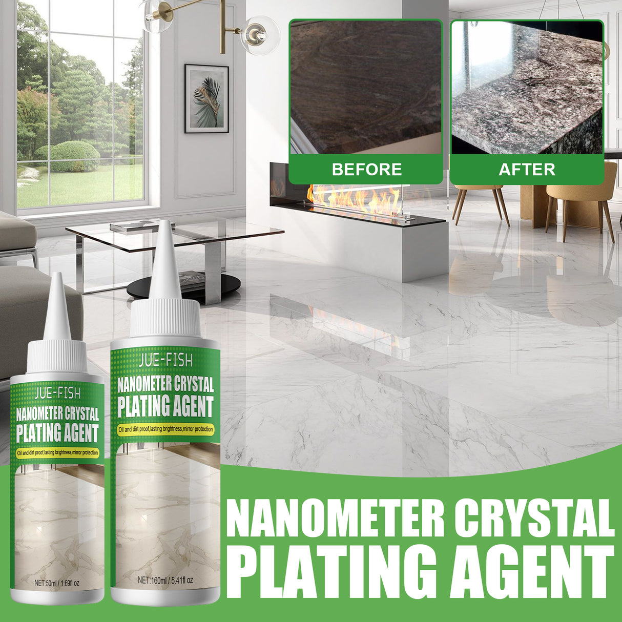 Stone Crystal Plating Agent, Marble Polishing Nano Crystalline Liquid Tile Scratches Repair Brightening Reduction - V.I.P Digital Presence