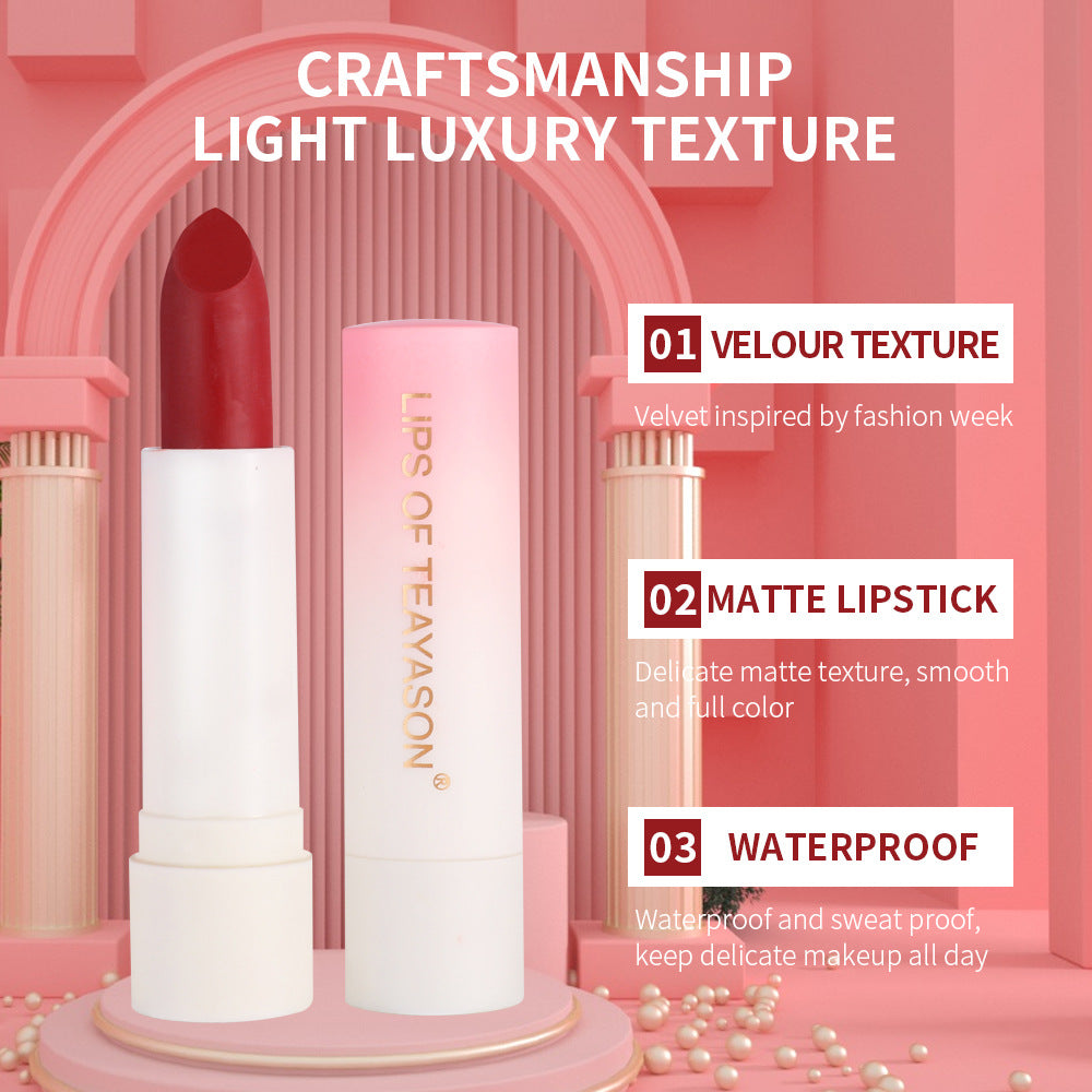 Lipstick Bean Paste Color Matte Matte Female Retro Red Peach Lipstick Matte Velvet Lipstick - V.I.P Digital Presence
