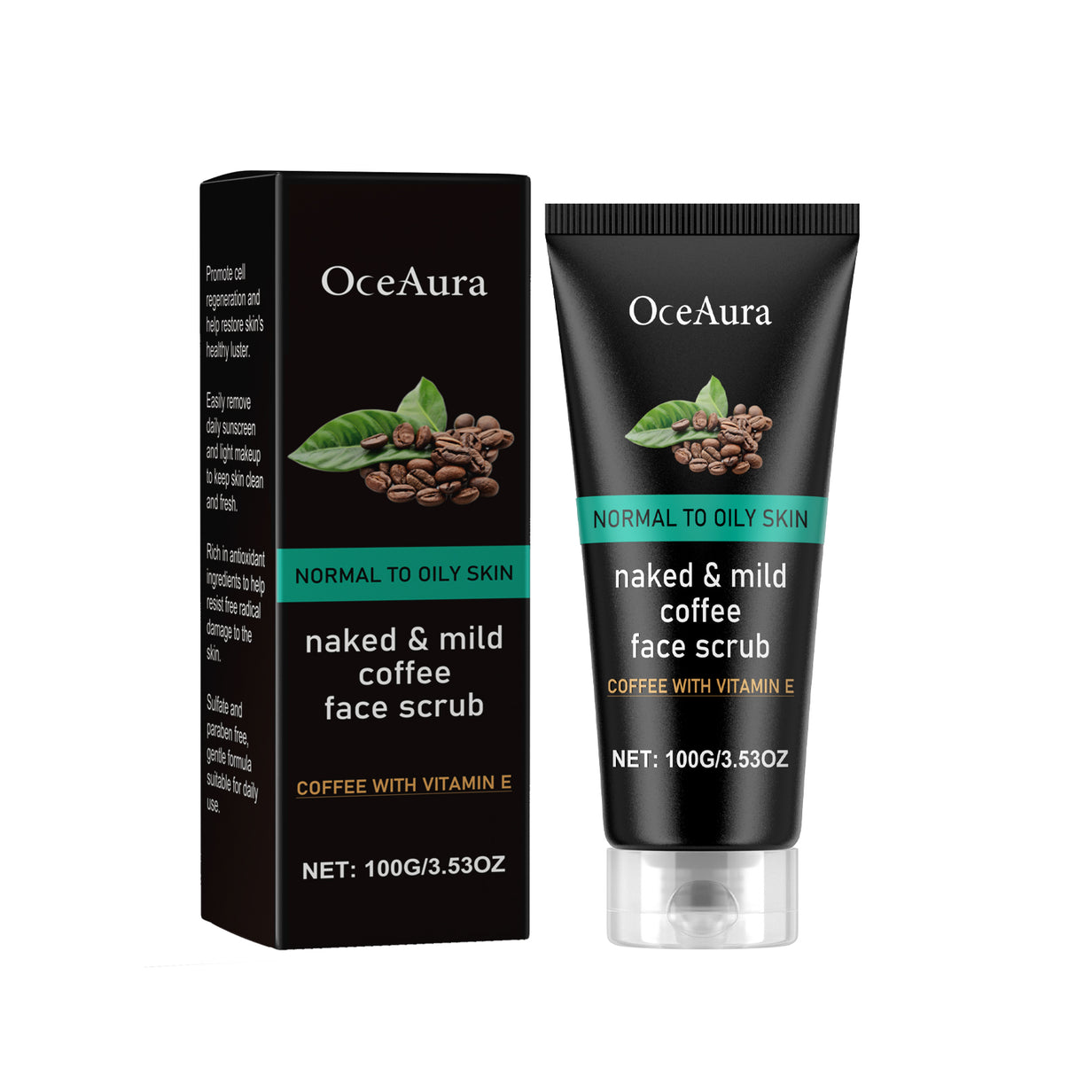 Caffeine Cleanser Gentle Exfoliating Blackhead Facial Treatment Pore-Clearing Cleanser