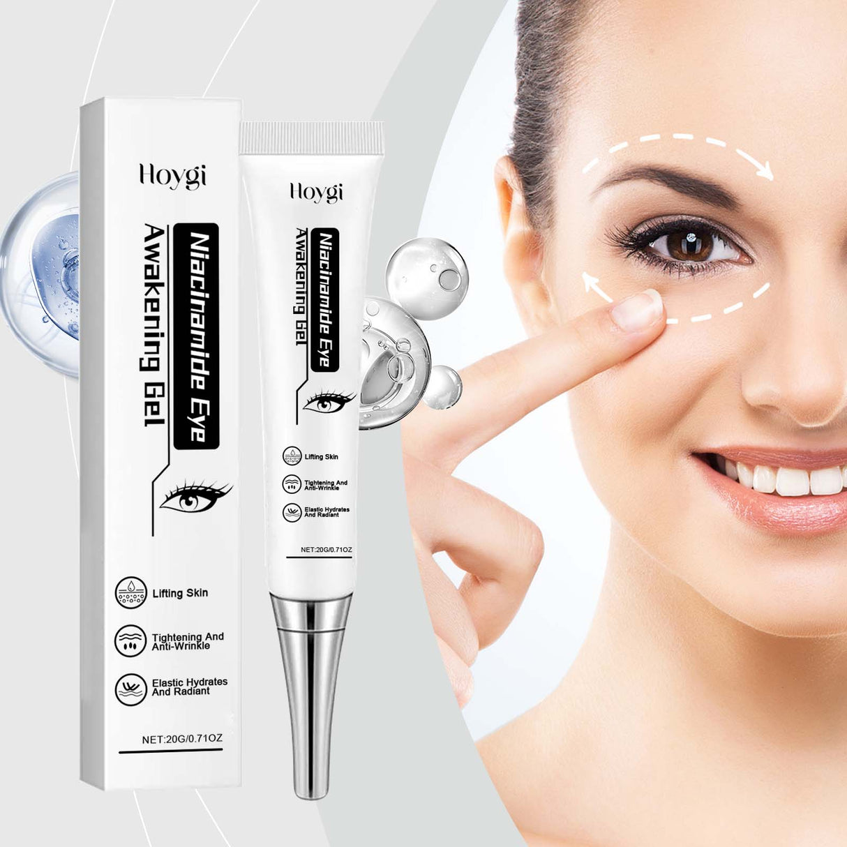 Niacinamide Eye Gel Hydrating And Moisturizing Elastic Firming Skin Around Eye Care Moisturizing Eye Cream - V.I.P Digital Presence