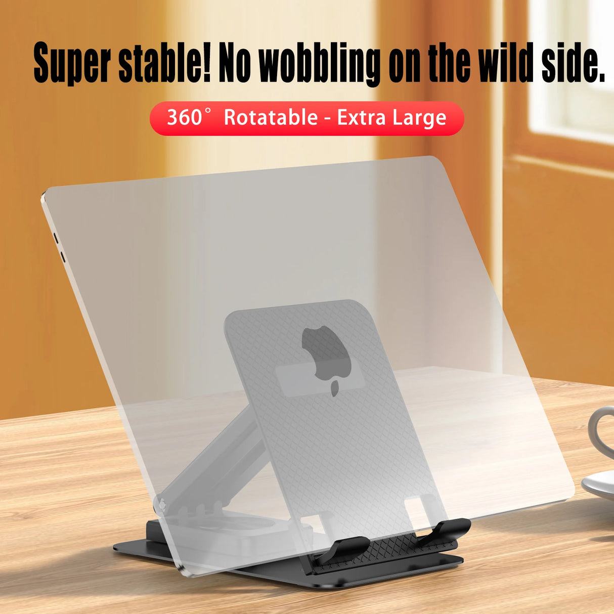 Metal enlarged flat plate rotating bracket desktop flat plate support bracket multifunctional lifting and folding - V.I.P Digital Presence