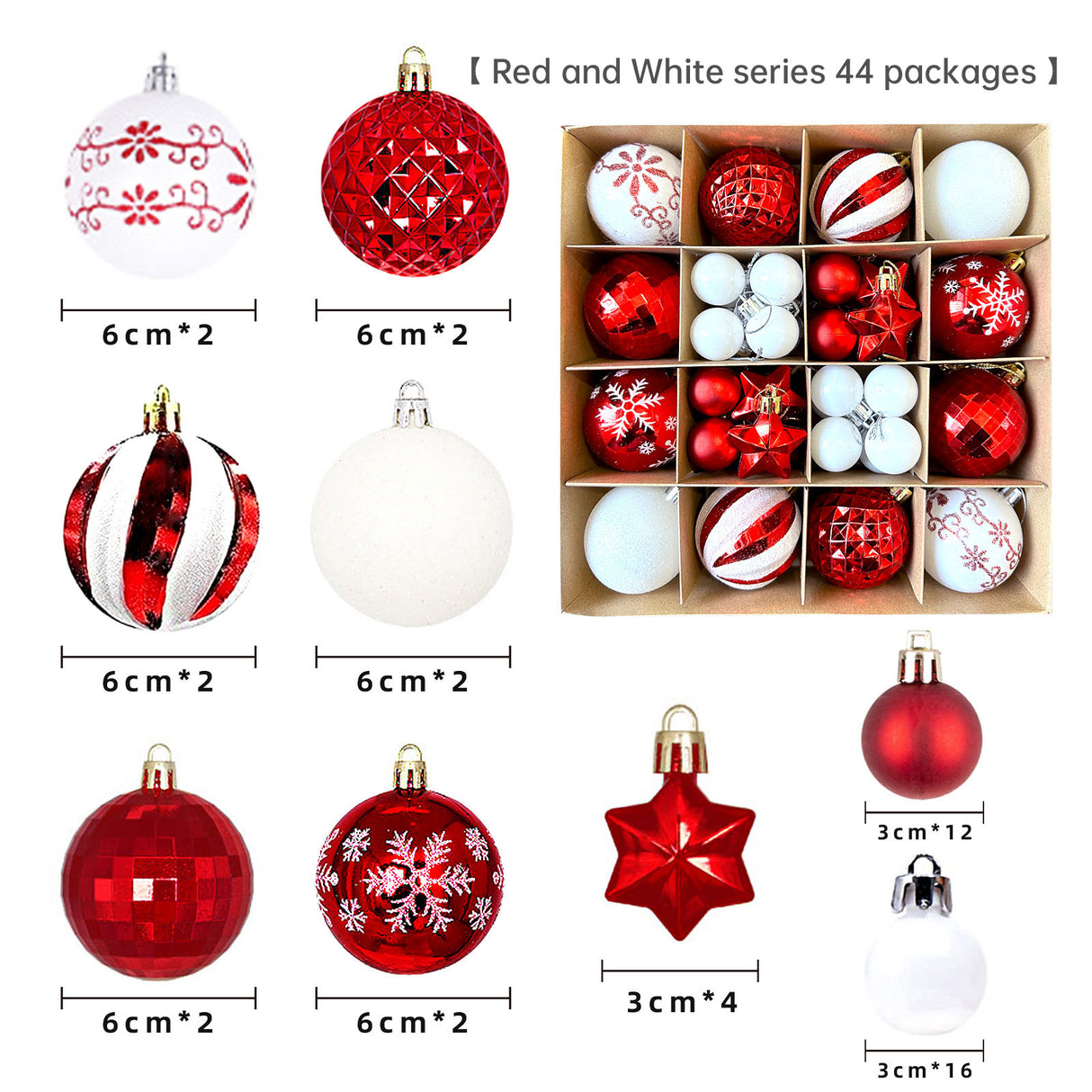 Christmas decoration 6cm electroplated ball plastic ball special-shaped painted Christmas ball gift Christmas tree pendant - V.I.P Digital Presence
