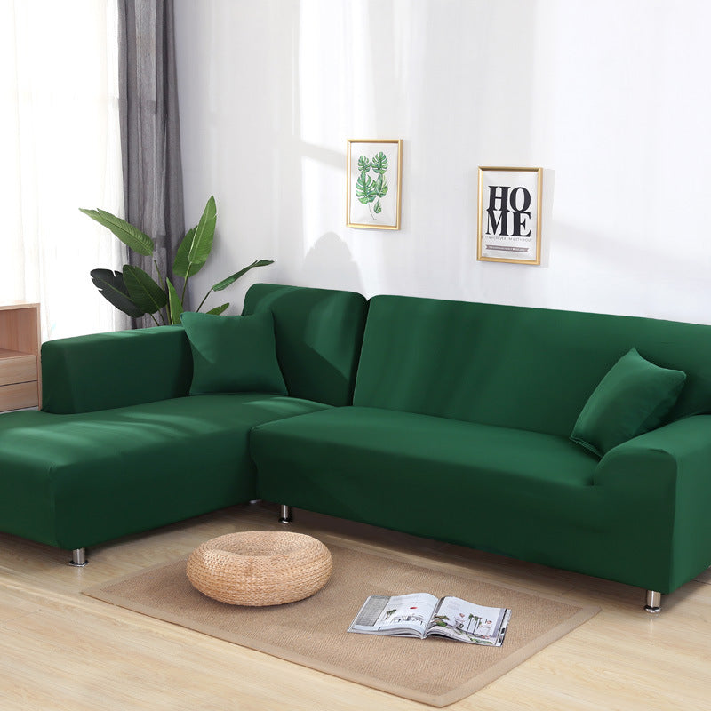 Solid color sofa cover, elastic tight package, full cover, fabric sofa cover, sofa cushion, sofa cover