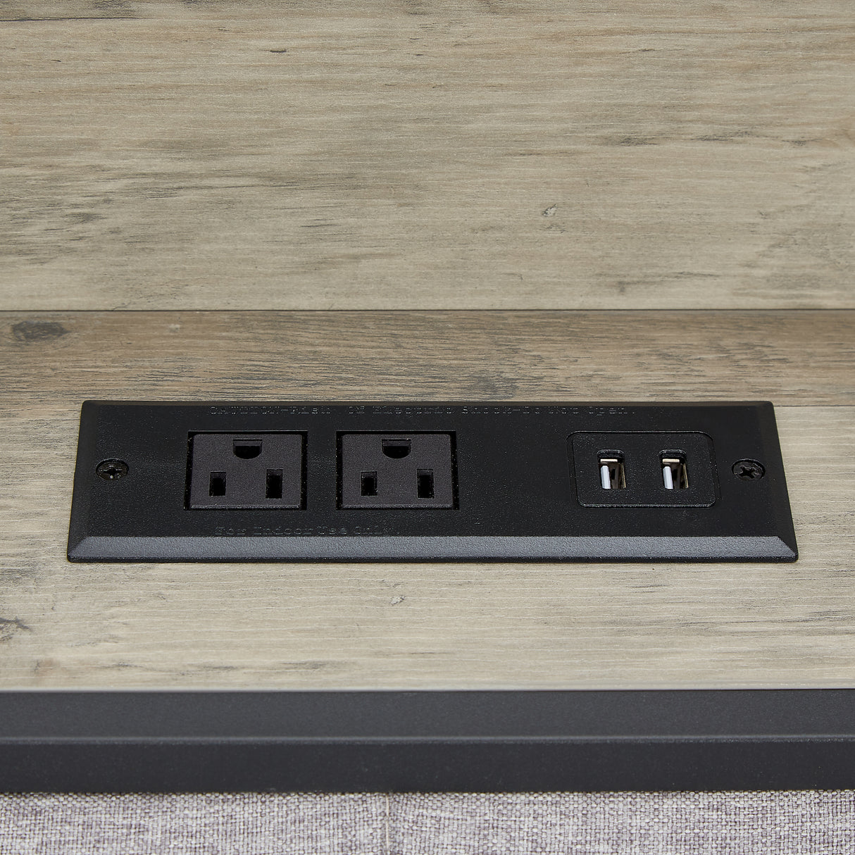 Bed frame with charging station full size, Grey, 83.1'' L x 56.1'' W x 39.2'' H. - V.I.P Digital Presence