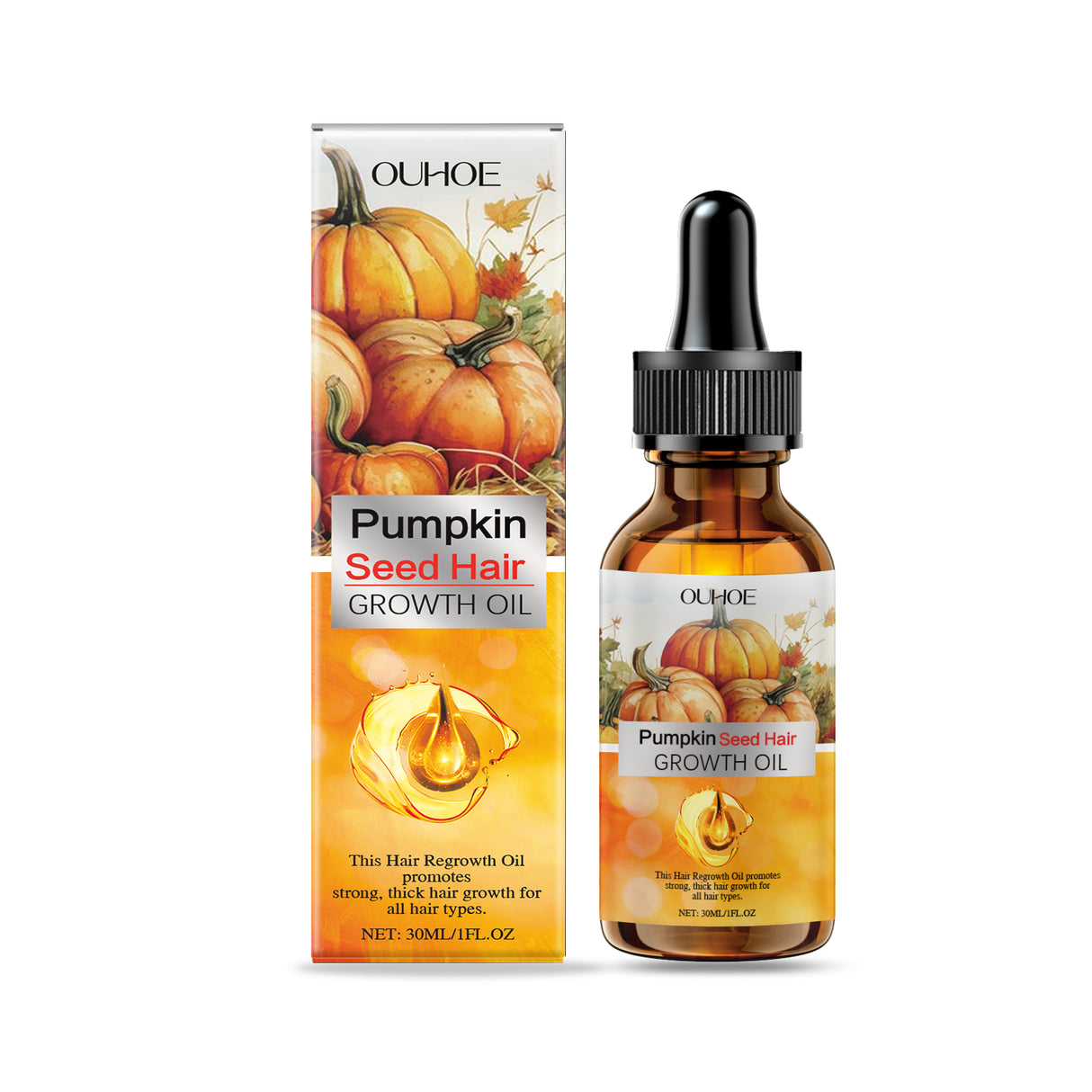 Pumpkin Seed Hair Care Essential Oil Is Bright And Supple, Improves Hair, Nourishes Hair Follicles, Protects And Strengthens Hair - V.I.P Digital Presence