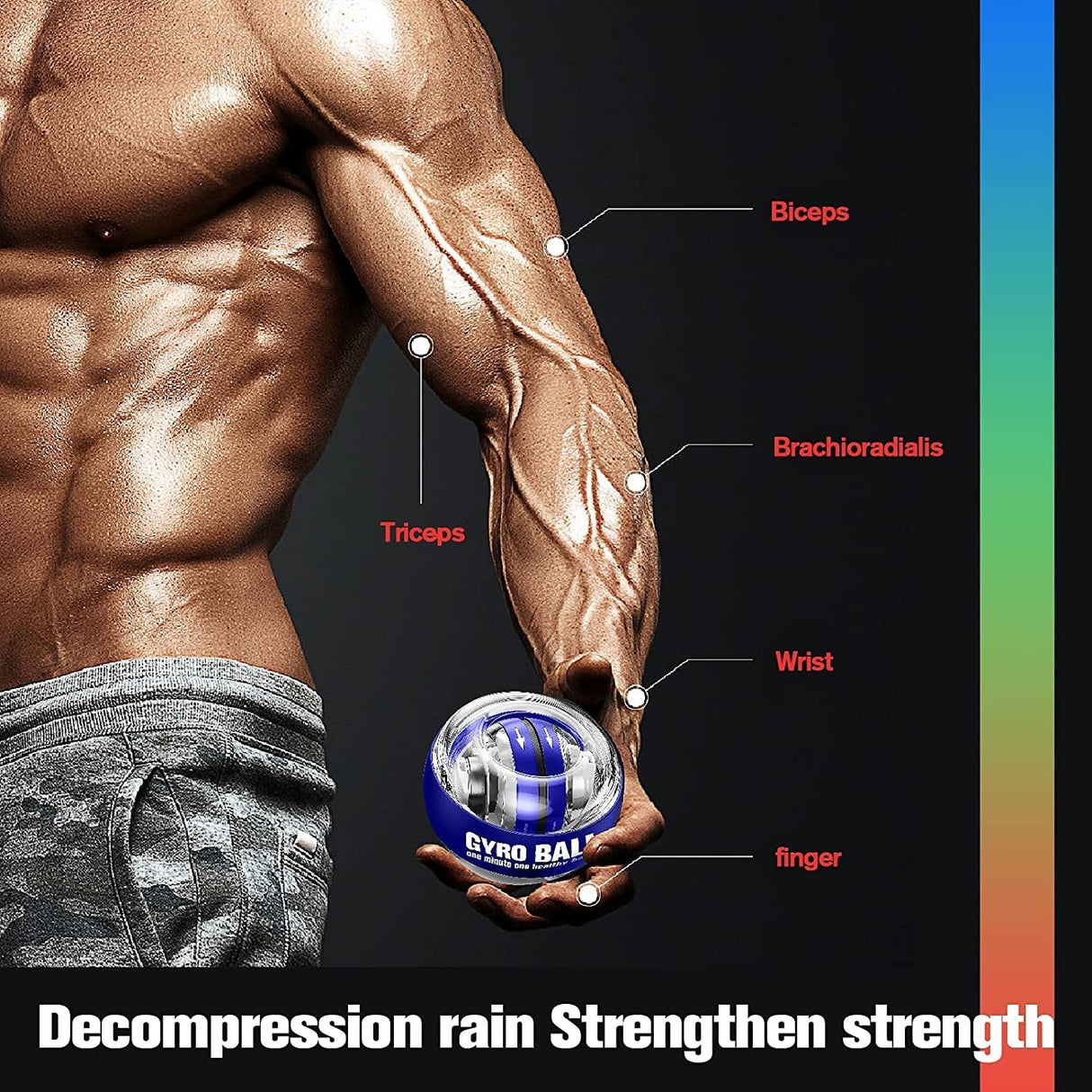 LED Wrist Power Hand Ball Self-starting Powerball With Counter Arm Hand Muscle Force Trainer Exercise Equipment Strengthener