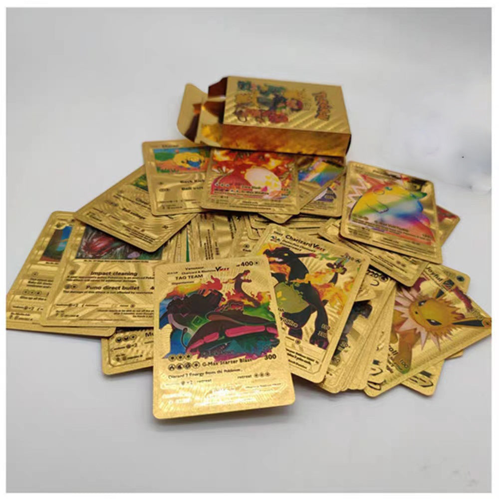 55 sheets Pokémon Pikachu Gold Card Silver Card Pokemon Pokémon Gold Foil Card English - V.I.P Digital Presence