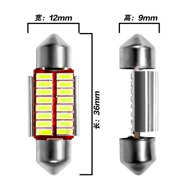 Festoon 31mm 36mm 39mm 42mm LED Bulb C5W C10W Super Bright 4014 SMD Canbus Error Free Auto Interior Doom Lamp Car Styling Light - V.I.P Digital Presence