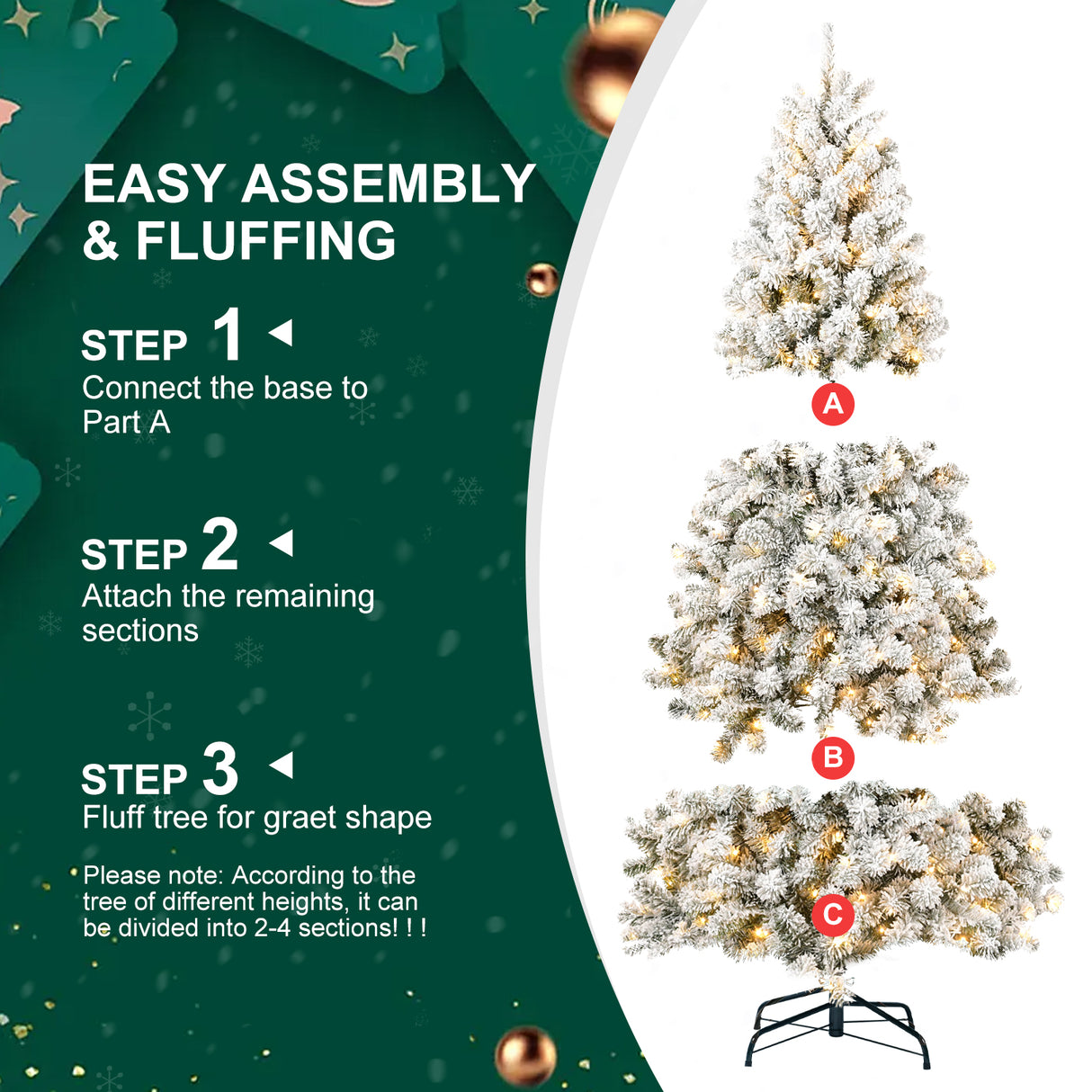 5FT PVC Memory Wire Christmas tree (With Light) - V.I.P Digital Presence