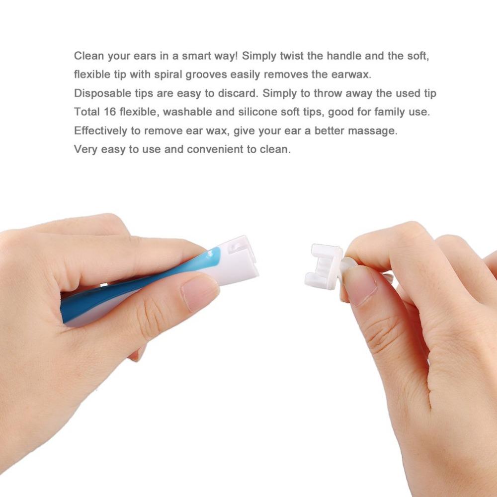 Ear Cleaner 16 Replacement Tips Earpick Easy Ear Wax Remover Spiral Earwax Cleaner Health Ear Cleaner Hearing Aid Ear Care Tools - V.I.P Digital Presence