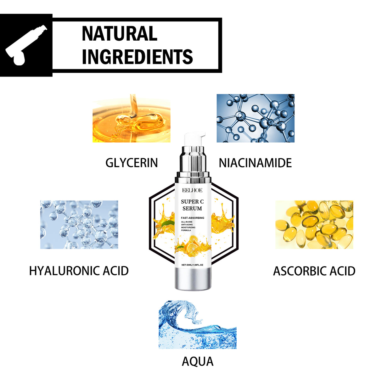 Super C Serum, Refresh The White Skin Hydrating Moisture Soft Delicate Skin Essence - V.I.P Digital Presence