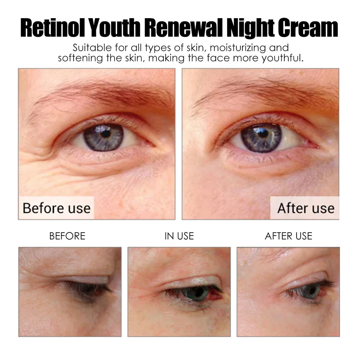 Retinol Face Cream Firming And Lifting Facial Skin Reduces Fine Lines And Wrinkles, Hydrating And Anti-Wrinkle Cream