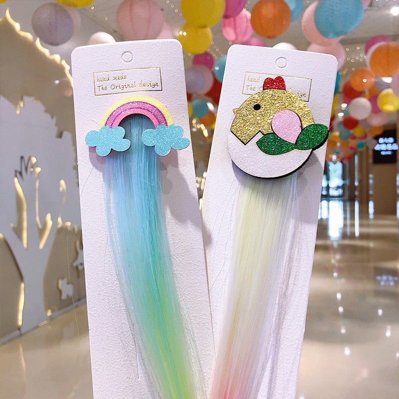 Sweet Colorful Hairpin Lovely Children Girls Hairclip Kids Cute Barrette Cartoon Extension Braider Rainbow Hair Accessories - V.I.P Digital Presence