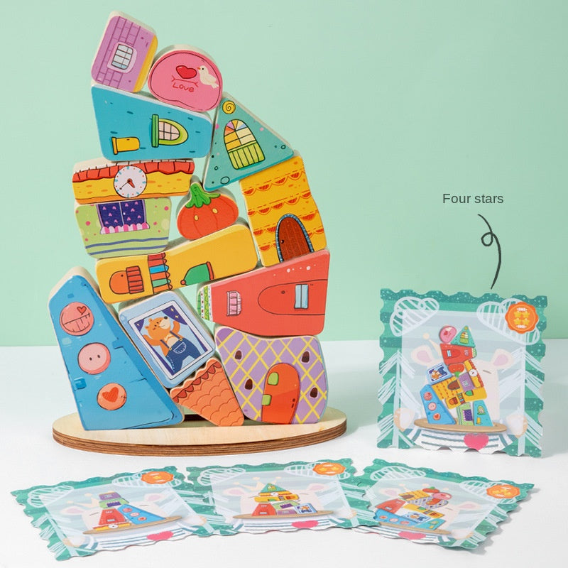 Children's early education, cognitive balance, layered music, colorful building blocks exercise, fine motor balance, strength building, parent-child interaction - V.I.P Digital Presence