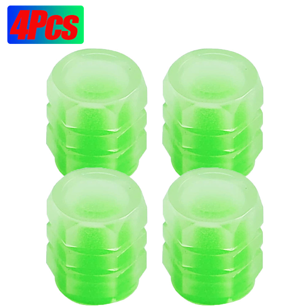 Car Tire Luminous Valve Cap Car With Electric Vehicle Motorcycle Air Nozzle Cover Luminous Valve Core Cover Tire Universal