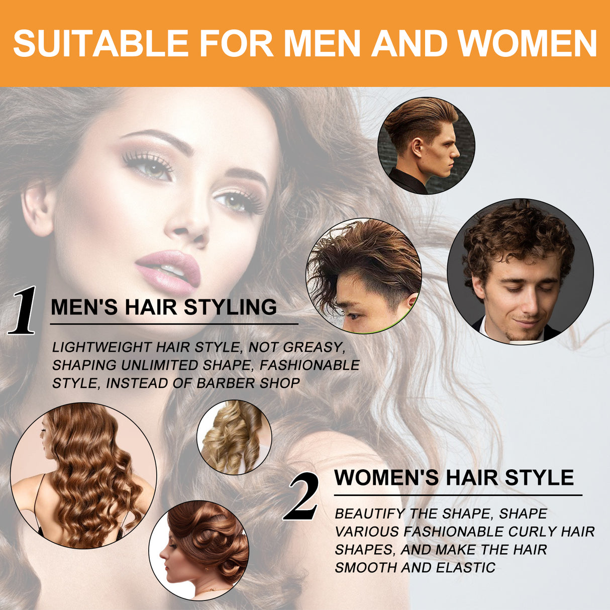 Moisturizing Styling Cream, Fluffy Curly Hair Styling, Hydrating And Glossy Frizzy Hair Repair Cream - V.I.P Digital Presence