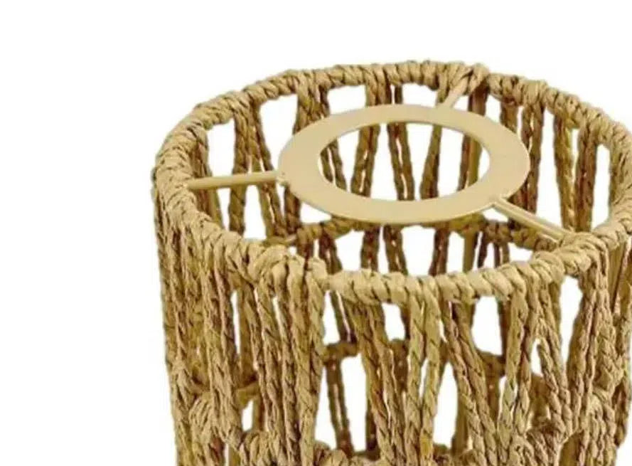 Paper rope lampshade hand woven bamboo lampshade Bohemian style lampshade - V.I.P Digital Presence