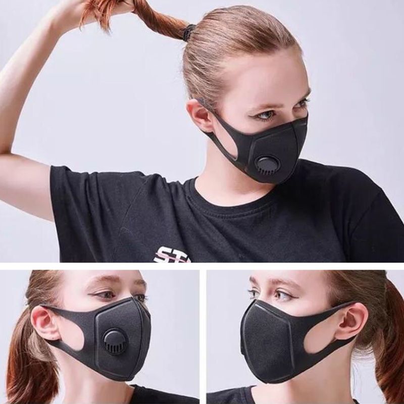 Unisex Sponge Dustproof PM2.5 Pollution Half Face Mouth Mask With Breath Valve Wide Straps Washable Reusable Muffle Respirator - V.I.P Digital Presence